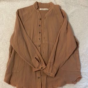 FP Flowy Button Up Shirt